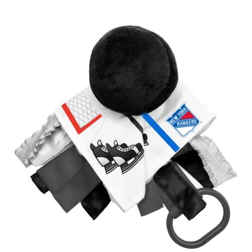 The Learning Lovey NHL Hockey Baby Sensory Crinkle Toy - Soft & Safe, Ideal for Stroller, BPA Free, Includes Stroller Clip (10" x 10")