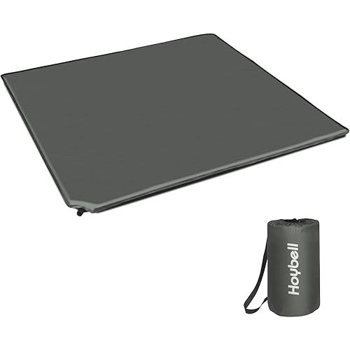 Baby Mat Compatible with 50x50 inch Playpen, Self Inflating Mattress Play Yard Pad with Carry Case, Portable and Comfortable – Dark Grey