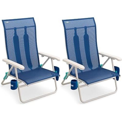 Shibumi Shade | Portable Beach Chair for Adults | Anti-Rust Marine Grade Frame | 300lb Capacity | Padded Backpack Straps | Weighs 8 Pounds | Breathable Fabric