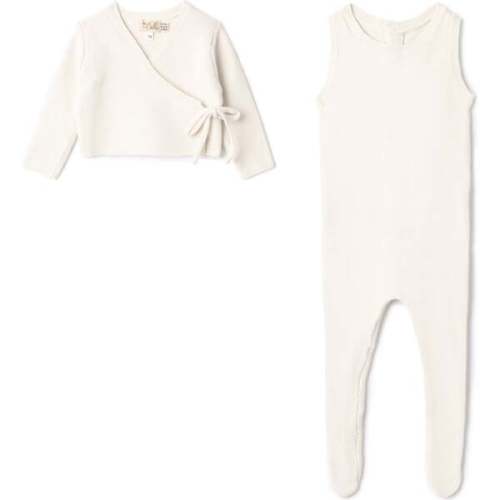 Onesie Cardigan Set Cream - Bebe Bella | Maisonette