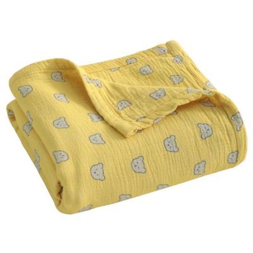4-Layer Muslin Cotton Toddler Blanket, Soft & Skin-Friendly Swaddle Blanket for Nursery & Crib - NTBAY