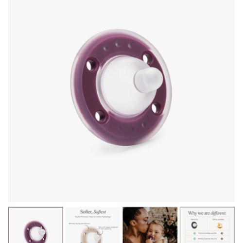 Ninni Pacifier Plum 1 Pack