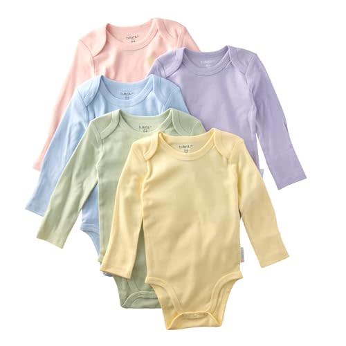 Butterblu Blake 5-Pack Long Sleeve Bodysuits 100% Organic Cotton Baby Boys & Girls