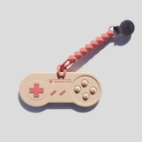 Super Glitch In Peach Teether