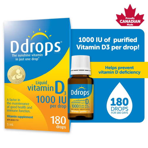 Ddrops® Liquid Vitamin D3 Vitamin Supplement, 1000 IU - Walmart.ca