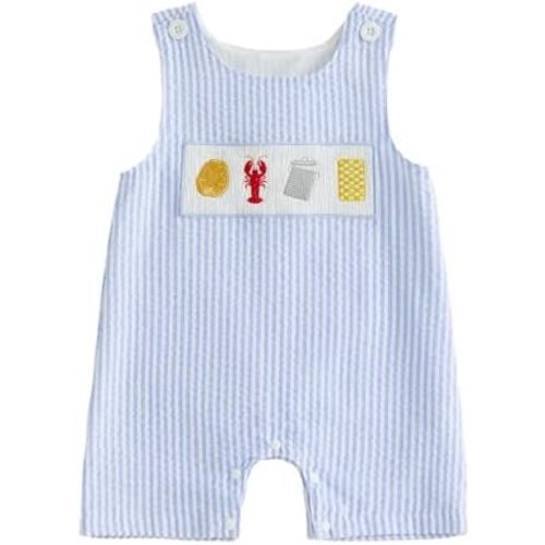 GOOCHEER Newborn Baby Boy Summer Outfit Turtle/Sailboat Smocked Romper Gingham Sleeveless Jumpsuit One Piece Beach Clothes