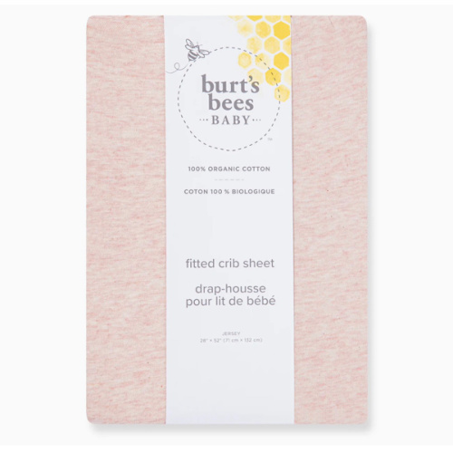 Solid Organic Cotton BEESNUG® Fitted Crib Sheet - Sandy Pink