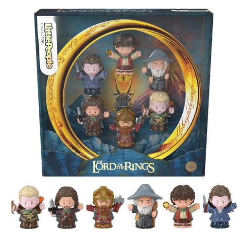 Little People Collector The Lord of the Rings Movie Special Edition Set for Adults & Fans, 6 Figures in Display Package