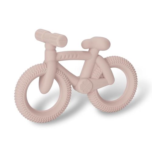 Socub Baby Teether Toys for Infants, Silicone Baby Teething Toys for Babies 0-6-12-18 Months, Soft and Textured Bike-Shaped teether Toy for Soothing Sore Gums,BPA Free, Rose Pink
