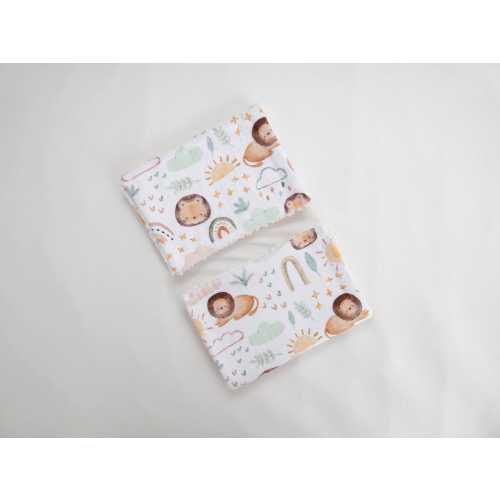 Little Lion Burp Cloth Set of 2, New Baby Gift, Gender Neutral Burp Cloths, Burp Cloth Pack, Baby Shower Gift