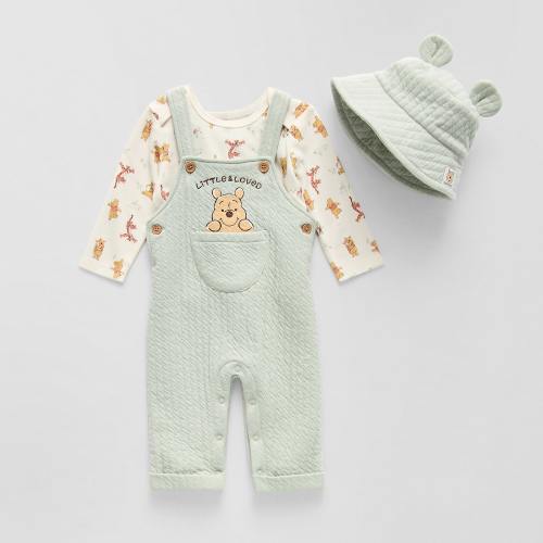 Baby Boys 3-pc. Winnie The Pooh Overall Set, Color: Green - JCPenney