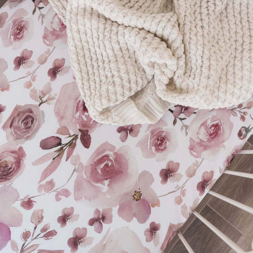 Rosie's Rose Garden Crib Sheet