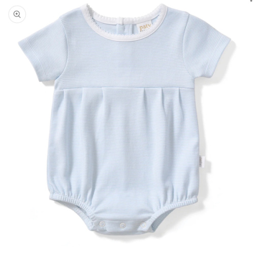 Paty Organic Cotton Bubble with Picot Trim and Pleated Front