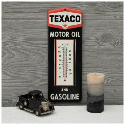 Texaco Embossed Metal Thermometer