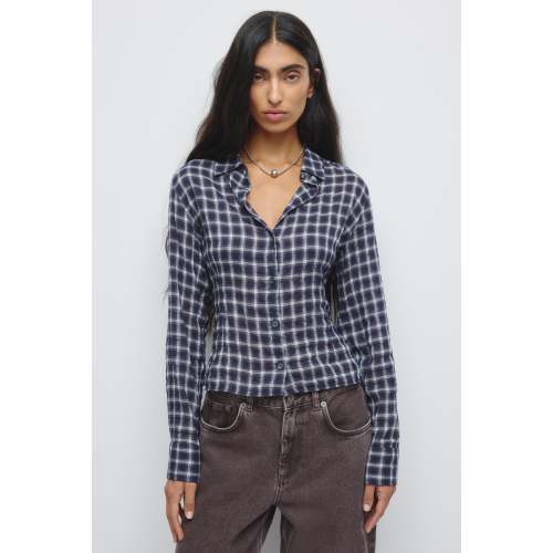 Women's Luma Check Shirt in Deep Ocean Check