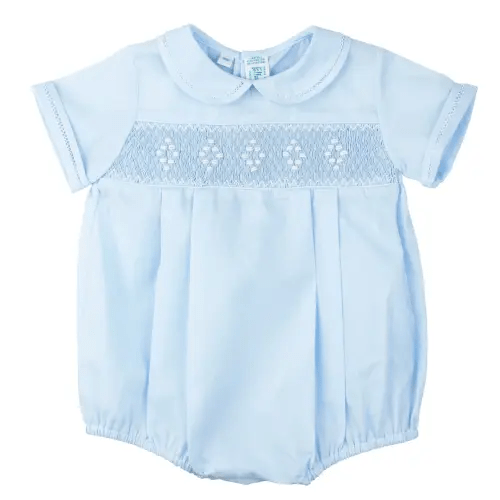 Smocked Embroidered Diamond Creeper