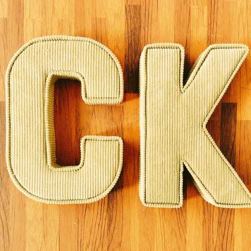 Corduroy Alphabet Letters for Nursery, Custom Initial Decor, Baby Room Gift