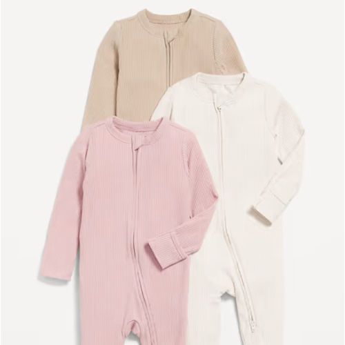 2-Way-Zip Sleep & Play Footed One-Piece 3-Pack for Baby | Old Navy