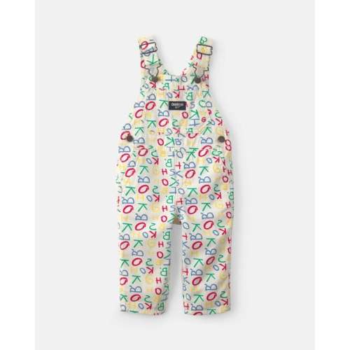Baby Alphabet Overalls - White - OshKosh B'gosh | Carter's