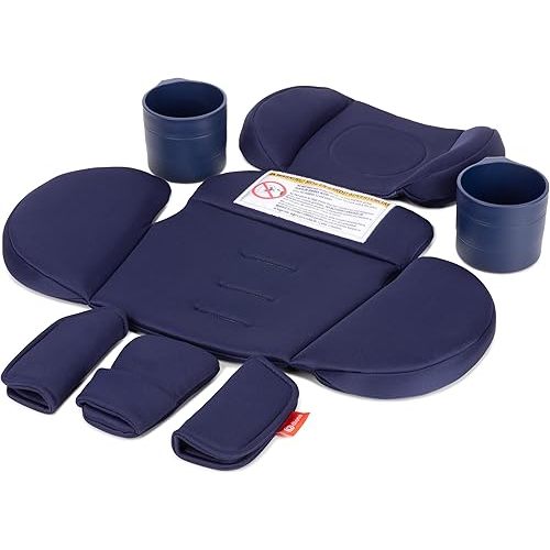 Diono Radian 3R Comfort Travel Kit, Infant Car Seat Accessory, Compatible with Radian 3R, 7-Piece Kit (2 Harness Pads, 1 Buckle Pad, Head Cushion, Seat Cushion, 2 Cupholders), Blue Surge