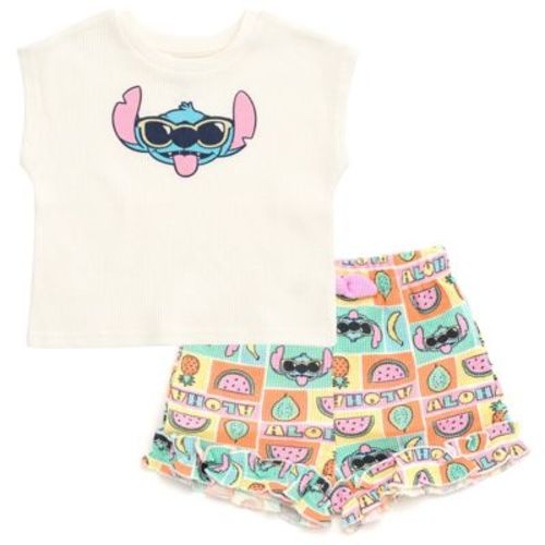 Disney Waffle Knit T-Shirt Shorts Outfit Set Newborn to Infant