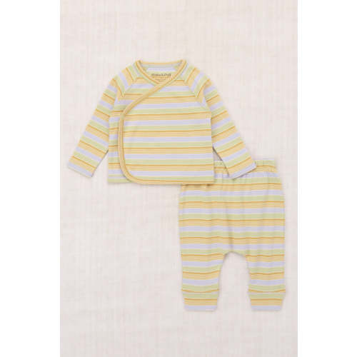 Baby Wrap Set Mist Avenue Stripe: 3-6M