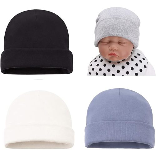 Bamery Cotton Baby Girl Hat Preemie Boys Beanie Newborn Hospital Hats Winter Infant Hats for Girls