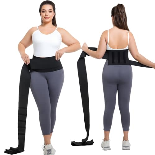 Waist Trainer for Women Plus Size 2025 Upgrade Adjust Stomach Bandage Wrap Waist Band Long Torso Tummy Wraps