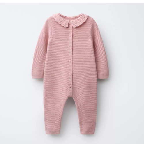 CROCHET KNIT JUMPSUIT - Mid-pink | ZARA United States
