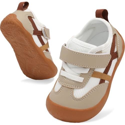 Scurtain Baby Shoes Boy Girl First Walking Shoe Infant Crib Breathable Sneakers Lightweight Barefoot Shoes for Babies