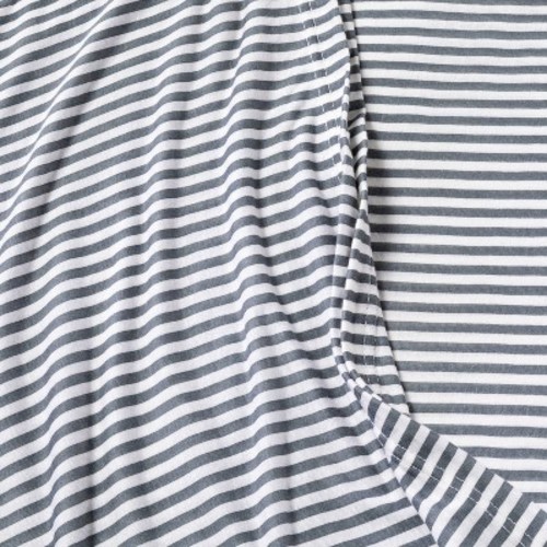 Jersey Swaddle Blanket Stripe - Cloud Island™ White/Gray