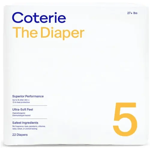 Coterie Size 5 Diapers, 22 Ct