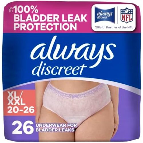 Adult Diapers for Women, Maximum Absorbency Incontinence and Postpartum Underwear Size XL/XXL, Up to 100% Leak Free Bladder Leak Protection, 26 Count