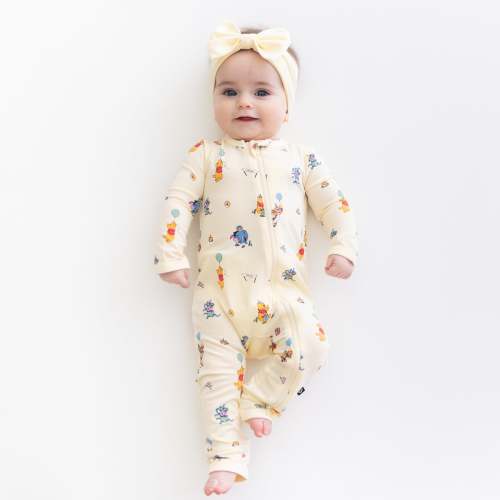 Zippered Romper in Winnie the Pooh Celebration