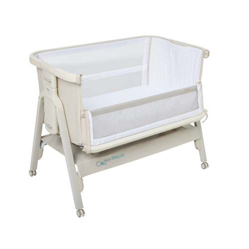 CoZee Breeze Lite Co-sleeping Bassinet in Whitewash Ash and Mushroom | iL Tutto