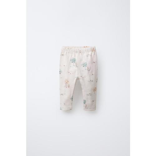 FOREST PRINT LEGGINGS - Ecru | ZARA United States