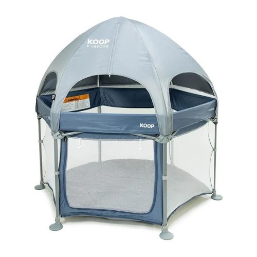 Vee Bee Koop Kids/Childrens Indoor/Outdoor Play Yard/ w/ Carry Bag And Canopy