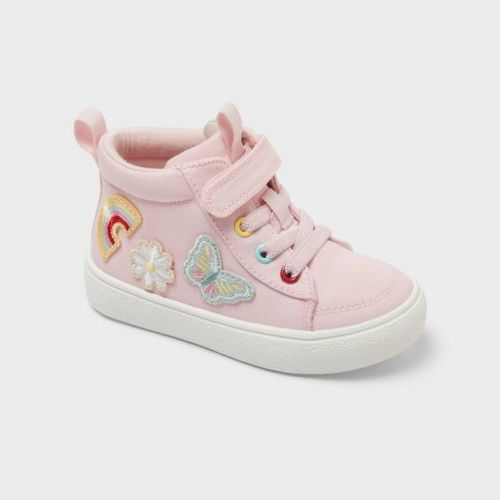 Toddler Calla High Top Hook and Loop Closure Sneakers - Cat & Jack™ Pink 5T