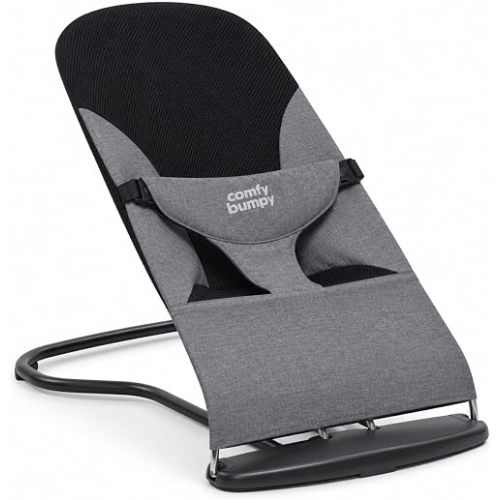 ComfyBumpy Portable Baby Bouncer, Organic Cotton, 3-Position Recline