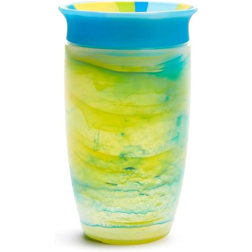 Munchkin Sippy Cups for Toddlers 1-3, Spill Proof Miracle 360 Cup, 10 Ounce, 2 Pack, Tropical Swirl, Pink/Multi