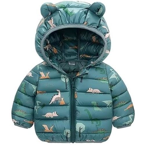 JunNeng Baby Girl Boy Ultralight Winter Hooded Jacket Coat,Kids Toddler Cartoon Puffer Down Outwear Dinosaur