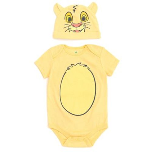 Disney Lion King Simba Newborn Baby Boys Cosplay Bodysuit And Hat Set Newborn