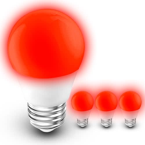Red Light Bulbs for Sleep, 100% Blue Light Blocking,A15 3W Red Night Light