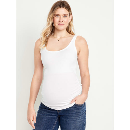 Maternity Scoop-Neck Ribbed Tank Top