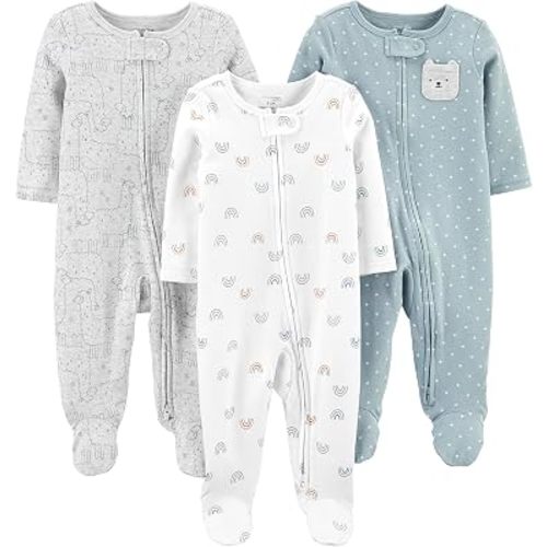 Simple Joys by Carter's Baby-Boys 3-Pack Sleep and PlayFootie