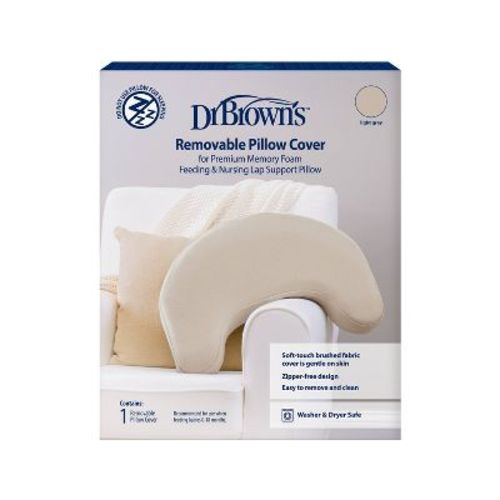 Dr. Brown's Washable Cover For Feeding & Nursing Lap Support Pillow - Light Gray