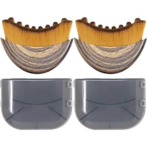 Lymphatic Contour Face Brush Lymphatic Drainage Massager Double Chin Reducer Lymphatic Drainage Brush for Face Ergonomically Designed to Fit The Skin Precisely (grey-2pcs)