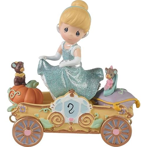 Precious Moments, Disney Showcase Collection, Bibbidi, Bobbidi, Boo – Now You're Two!, Disney Birthday Parade, Age 2, Resin Figurine, 104404