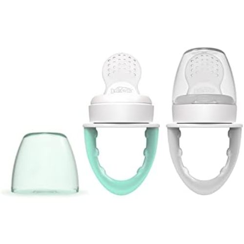 Dr. Brown's Designed to Nourish Fresh Firsts Silicone Feeder, Mint and Gray