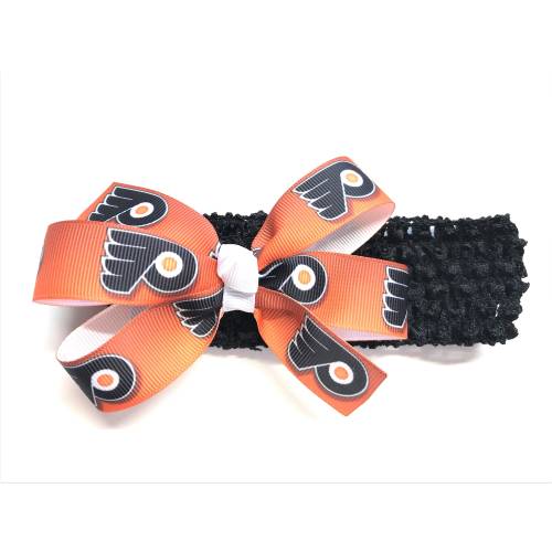 Baby Girl Philadelphia Flyers Headband Flyers Hockey Hair Bow For Newborn Girl